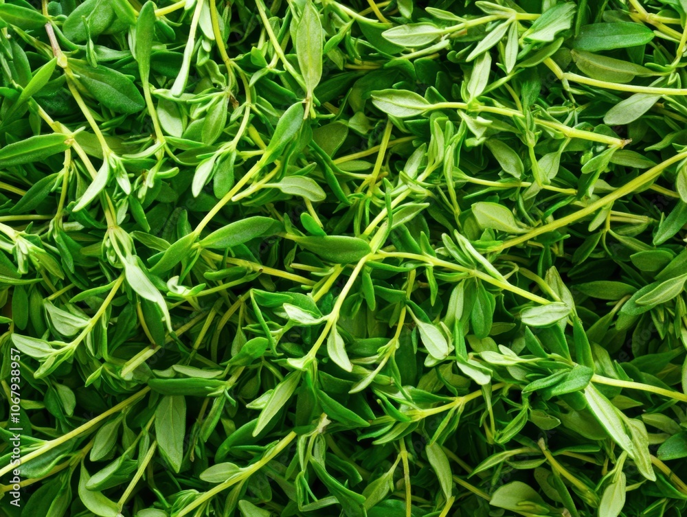 Fresh Thyme Sprigs Close-Up for Culinary Use Fresh Thyme Sprigs Close-Up for Culinary Use