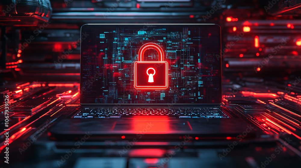 laptop security with red padlock: protecting your data in the digital age laptop security with red padlock: protecting your data in the digital age