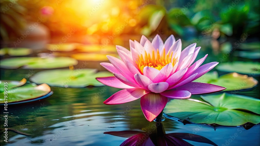 Macro shot of a blooming lotus flower in a Thai pond, lotus, flower, nature, blooming, pond, water, zen, petals, beautiful Macro shot of a blooming lotus flower in a Thai pond, lotus, flower, nature, blooming, pond, water, zen, petals, beautiful