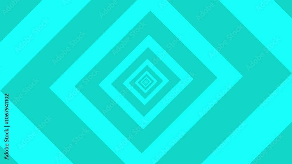 abstract green pattern background, line square geometric wallpaper, seamless loop tunnel animation