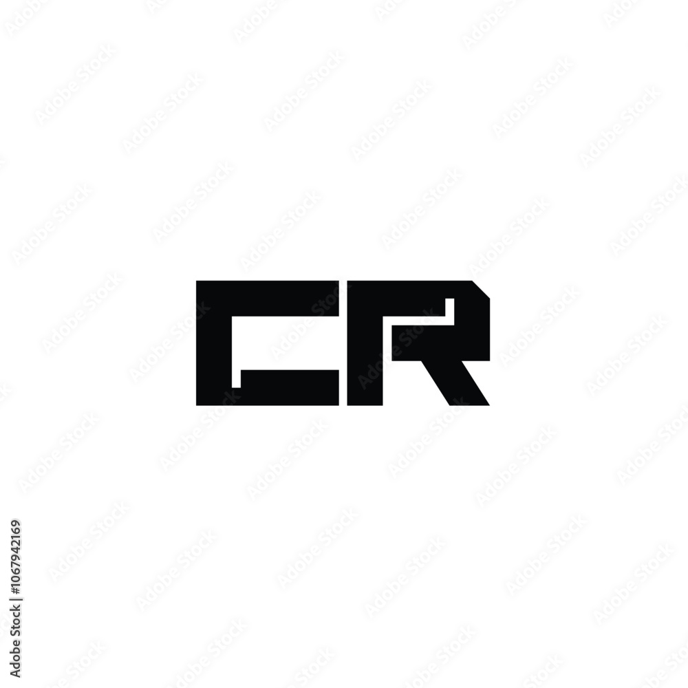 CR monogram logo design letter text name symbol monochrome logotype alphabet character simple logo CR monogram logo design letter text name symbol monochrome logotype alphabet character simple logo