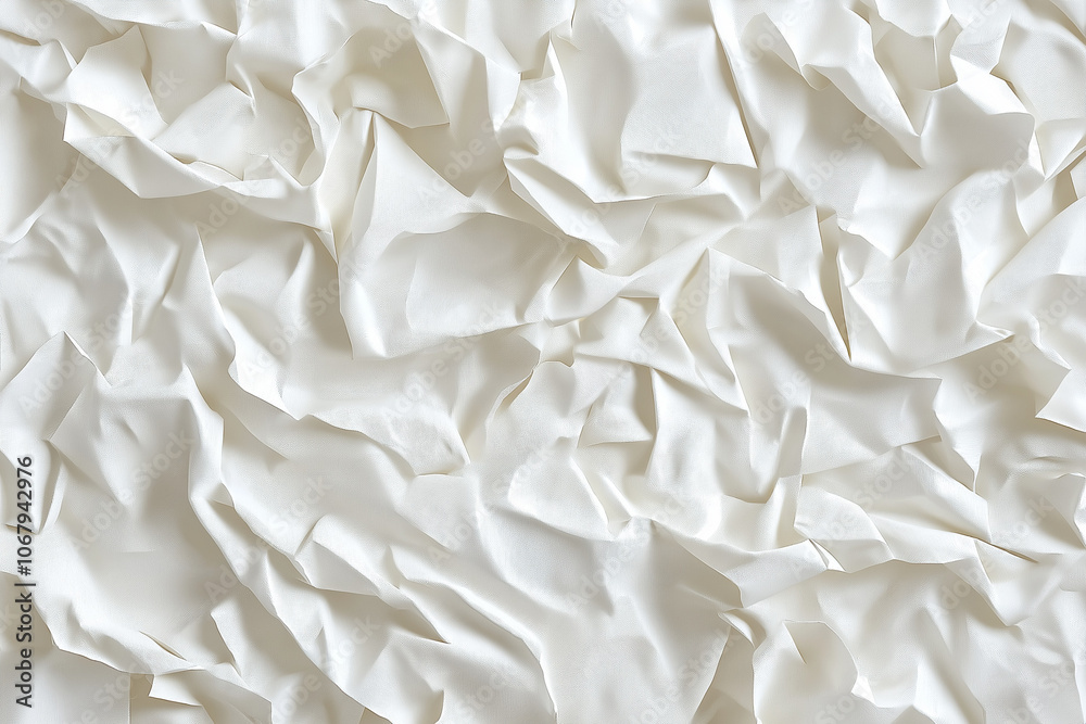Seamless white crumpled paper background Seamless white crumpled paper background