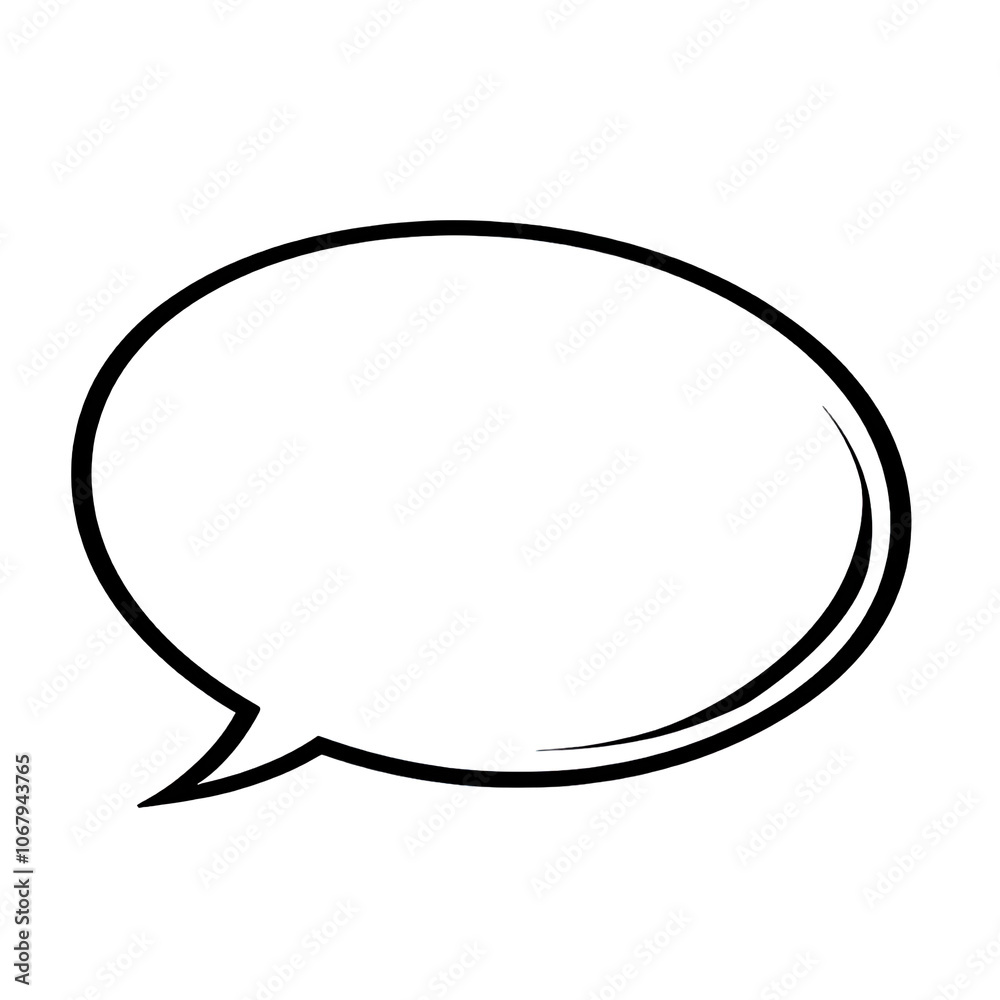 Classic Oval Speech Bubble with Tail for Dialogue Classic Oval Speech Bubble with Tail for Dialogue