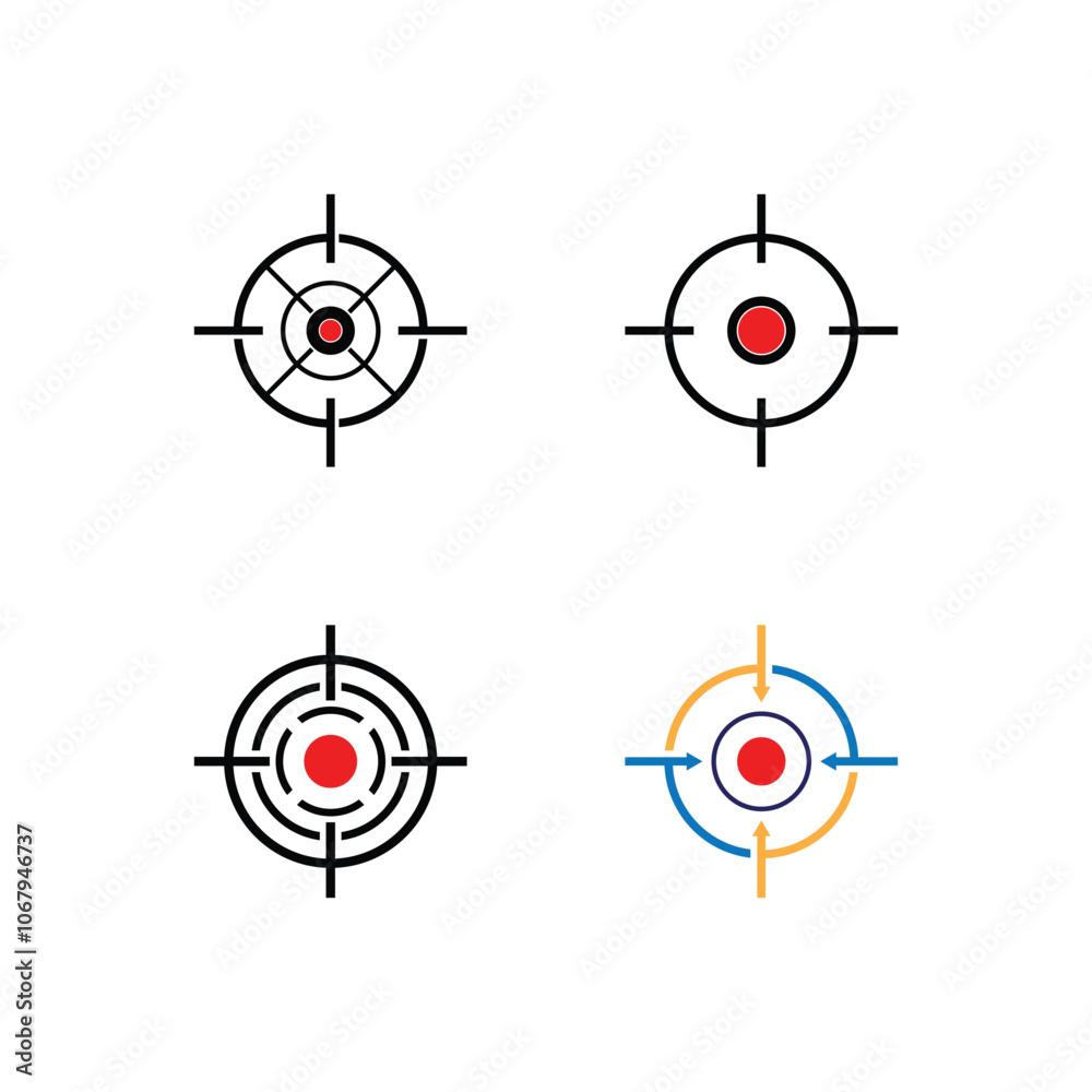 Target icon vector ilustration template Target icon vector ilustration template
