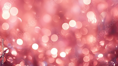 A festive, abstract design featuring a cascade of pink glittering lights, with gentle bokeh effects and a warm, sparkling ambiance, perfect for holiday decorations.