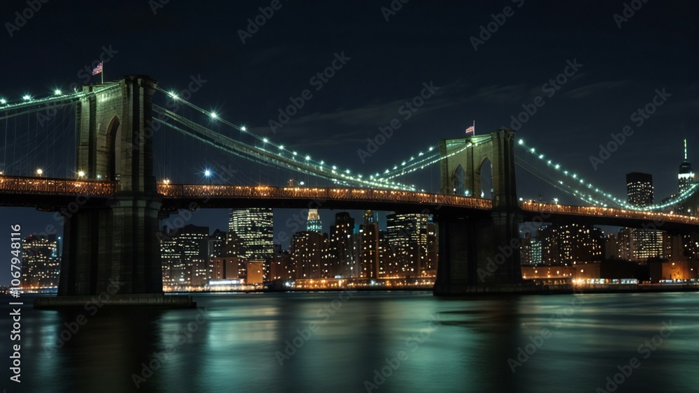 Fototapeta premium city bridge and city skyline