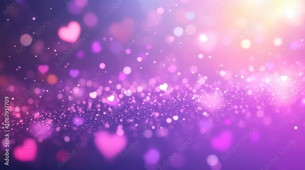 dreamy background filled with soft pink hearts and sparkling lights, creating romantic atmosphere. Perfect for love themed projects dreamy background filled with soft pink hearts and sparkling lights, creating romantic atmosphere. Perfect for love themed projects
