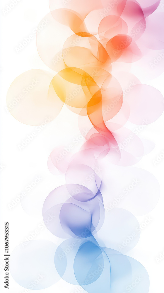 Abstract colorful circles with soft gradients creating dreamy effect. design features blend of orange, pink, and blue hues, evoking sense of calm and creativity Abstract colorful circles with soft gradients creating dreamy effect. design features blend of orange, pink, and blue hues, evoking sense of calm and creativity