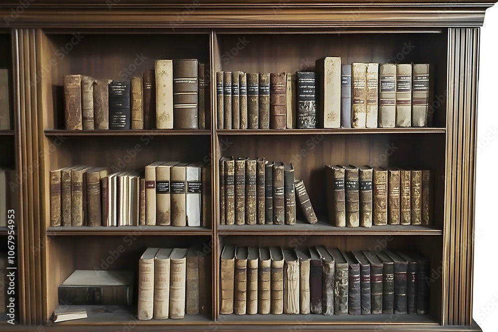 Naklejka premium Books in a Library Setting