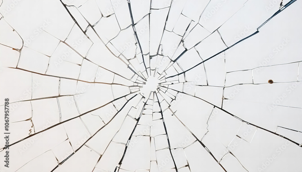 Obraz premium Shattered Glass Pattern on White Background