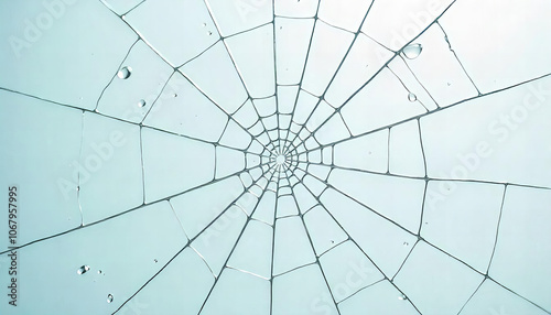 Shattered Glass Pattern on White Background