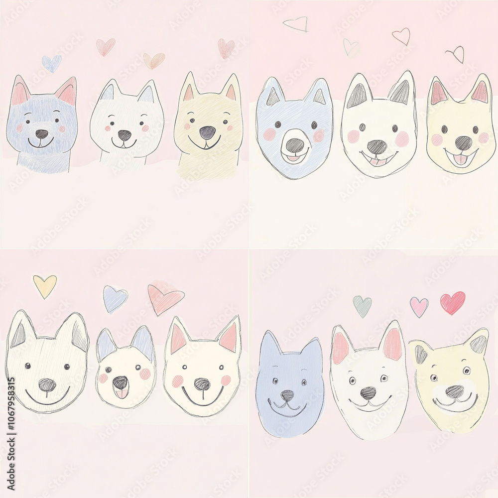 set of funny dogs set of funny dogs