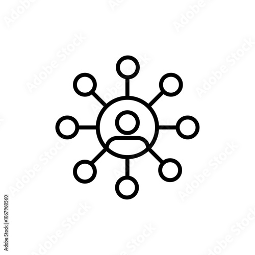 Affiliate marketing icon Outline vector for web ui