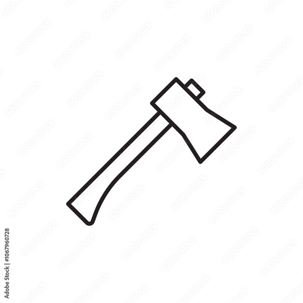 Axe icon Outline vector for web ui Axe icon Outline vector for web ui