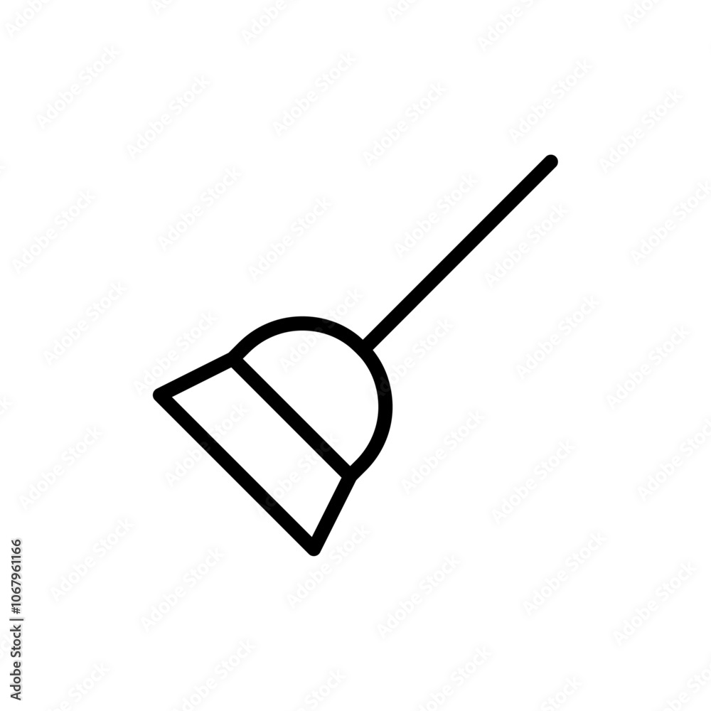 Broom icon Outline vector for web ui Broom icon Outline vector for web ui