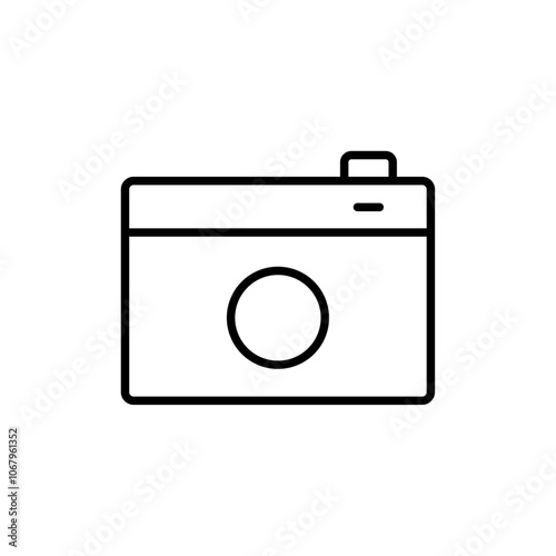 Camera icon Outline vector for web ui