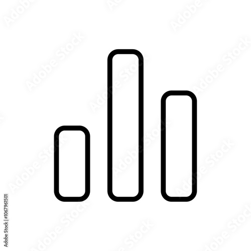 Chart icon Outline vector for web ui