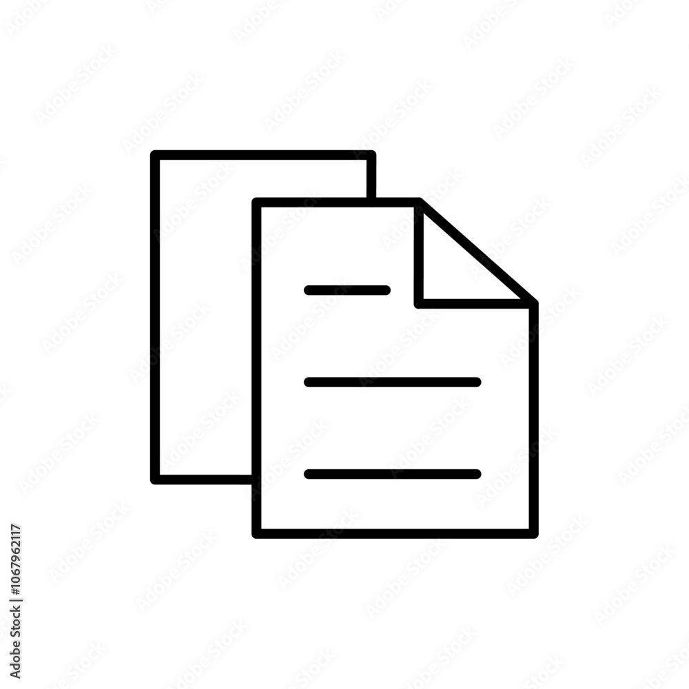 Copy icon Outline vector for web ui Copy icon Outline vector for web ui