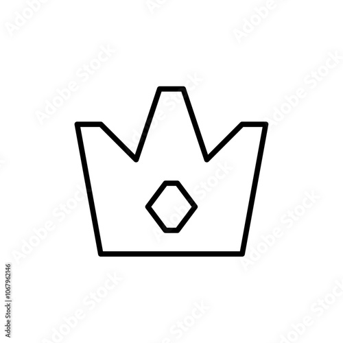 Crown icon Outline vector for web ui