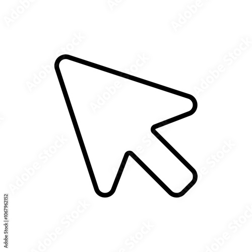 Cursor arrow icon Outline vector for web ui