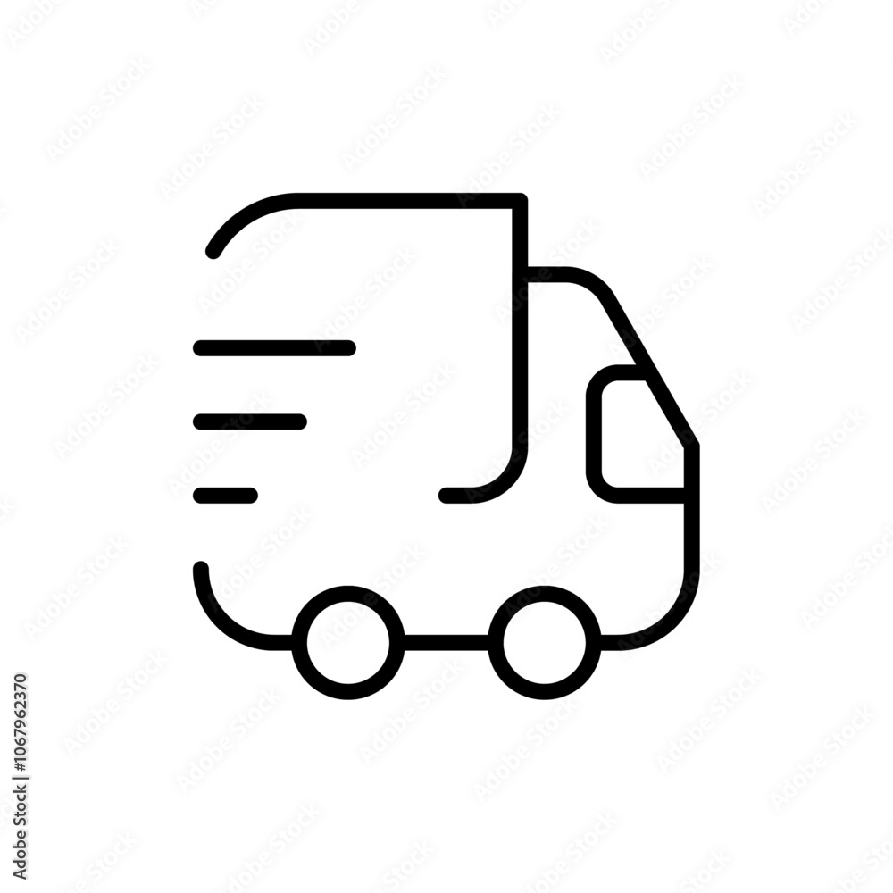 Delivery icon Outline vector for web ui Delivery icon Outline vector for web ui