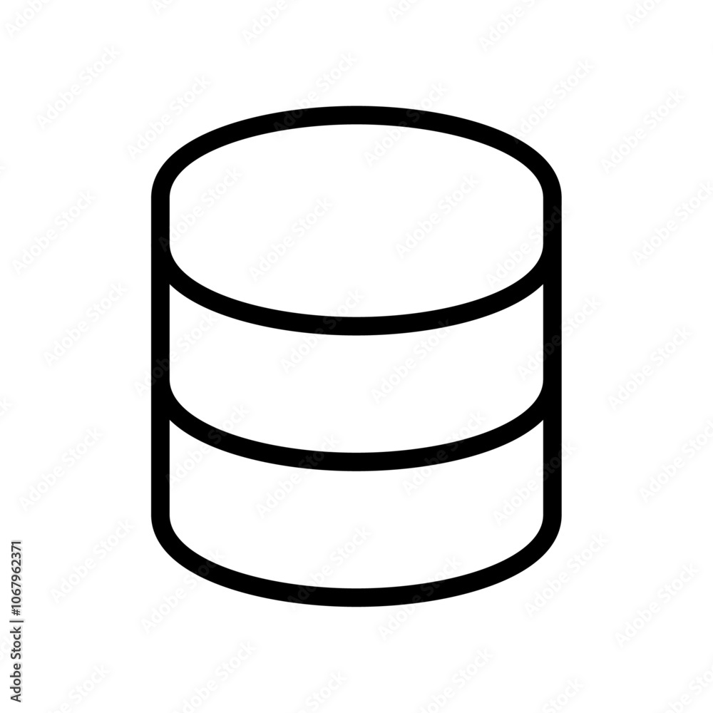 Database icon Outline vector for web ui Database icon Outline vector for web ui