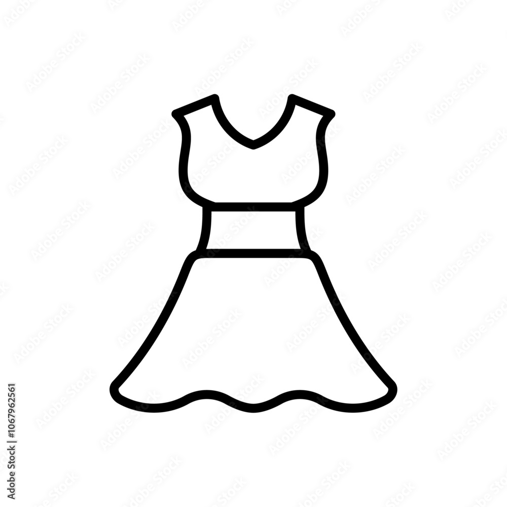 Dress icon Outline vector for web ui Dress icon Outline vector for web ui
