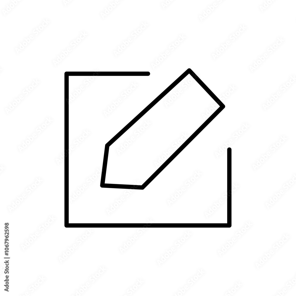 Edit button icon Outline vector for web ui Edit button icon Outline vector for web ui