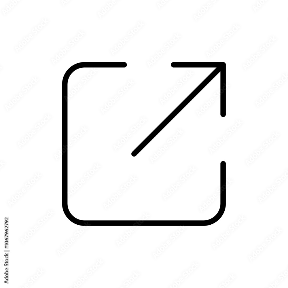 External link icon Outline vector for web ui External link icon Outline vector for web ui