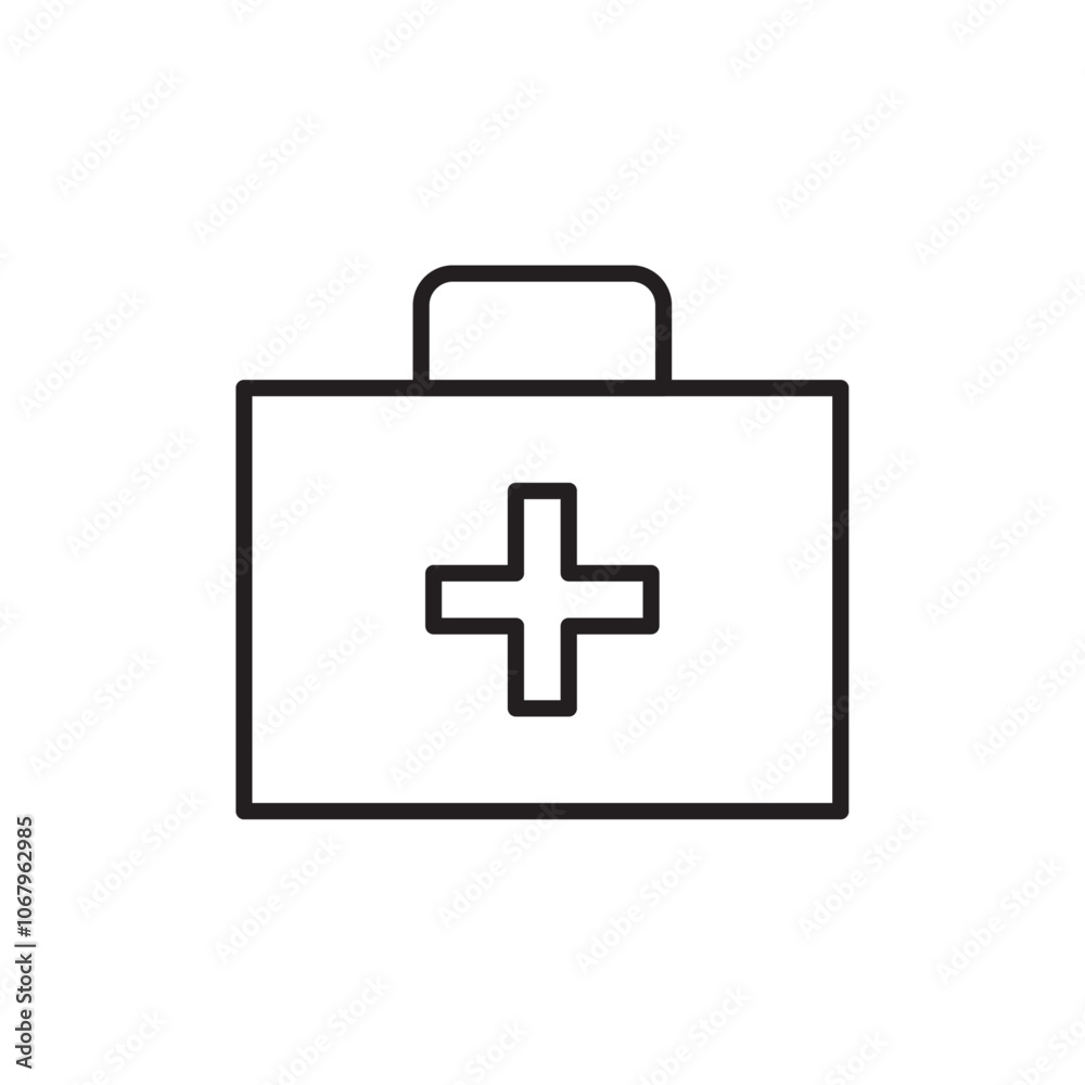 First aid kit icon Outline vector for web ui First aid kit icon Outline vector for web ui