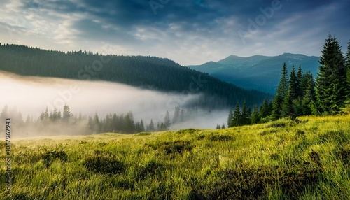 Fog Effect in Foreground Nature Background