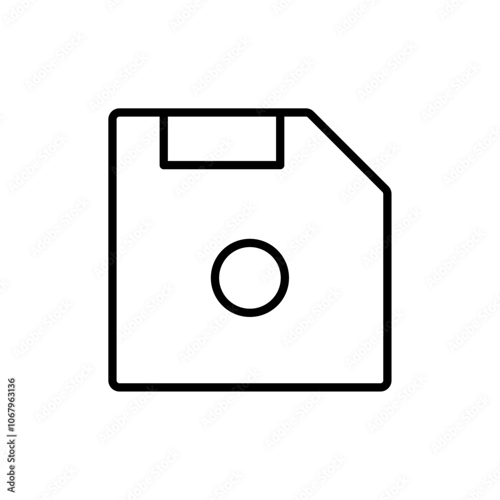 Floppy disk icon Outline vector for web ui Floppy disk icon Outline vector for web ui