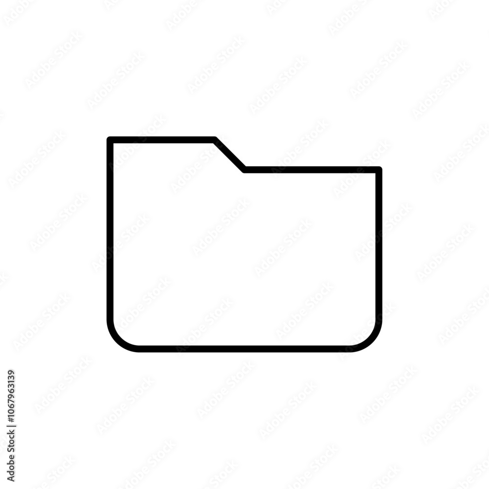 Folder icon Outline vector for web ui Folder icon Outline vector for web ui