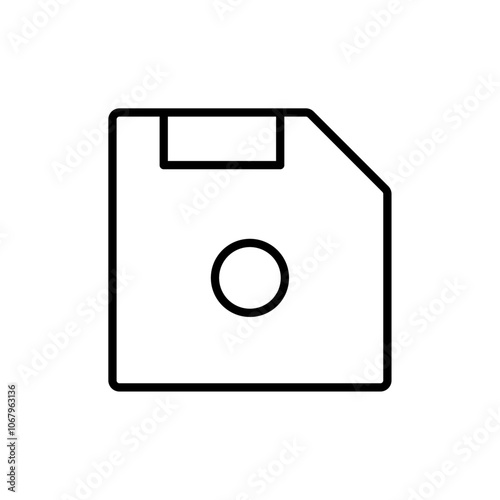 Floppy disk icon Outline vector for web ui