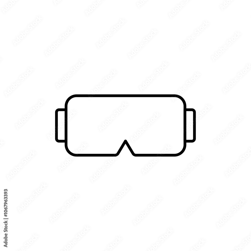 Goggles icon Outline vector for web ui Goggles icon Outline vector for web ui