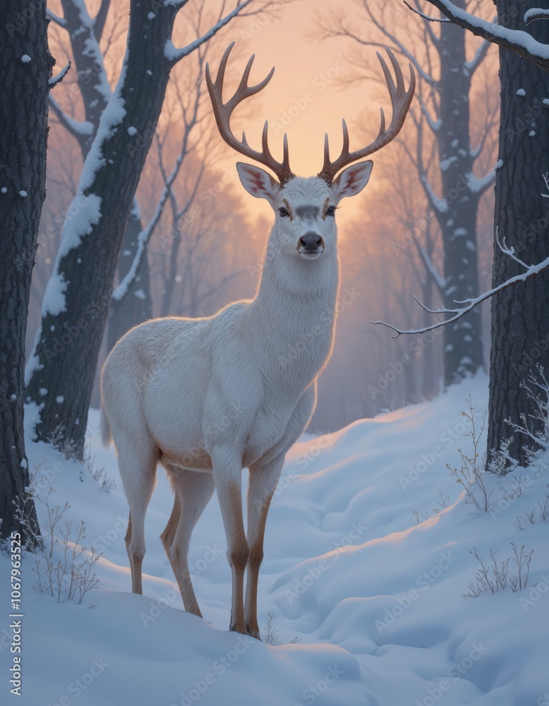 White reindeer White reindeer