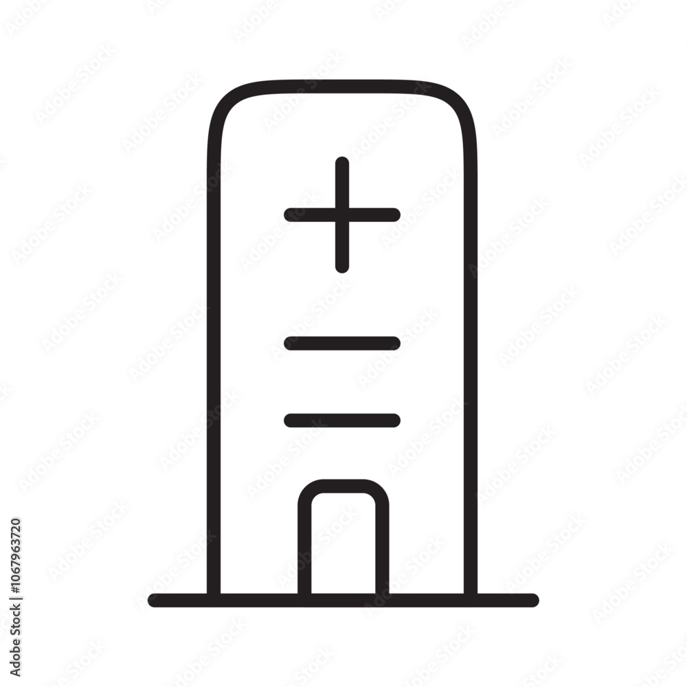 Obraz premium Hospital icon Outline vector for web ui