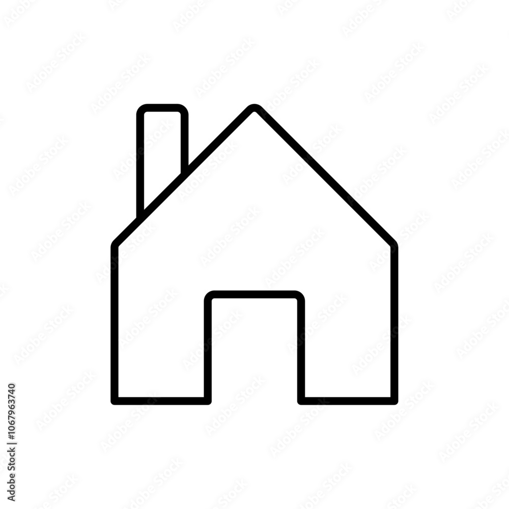 House icon Outline vector for web ui
