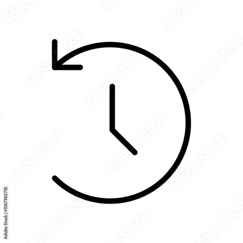 History icon Outline vector for web ui