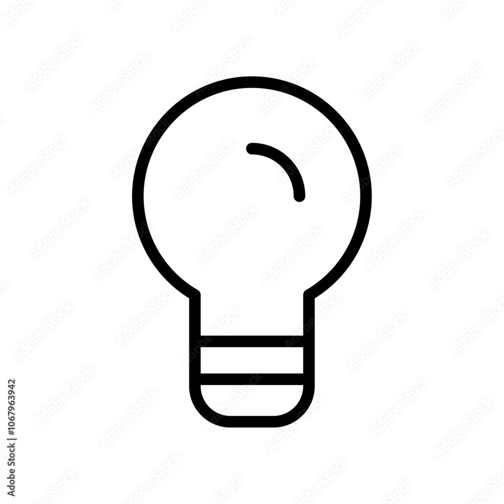 Lightbulb icon Outline vector for web ui Lightbulb icon Outline vector for web ui