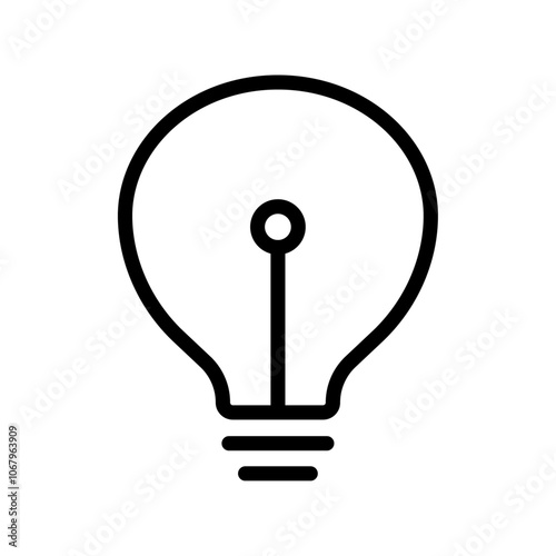 Light bulb icon Outline vector for web ui