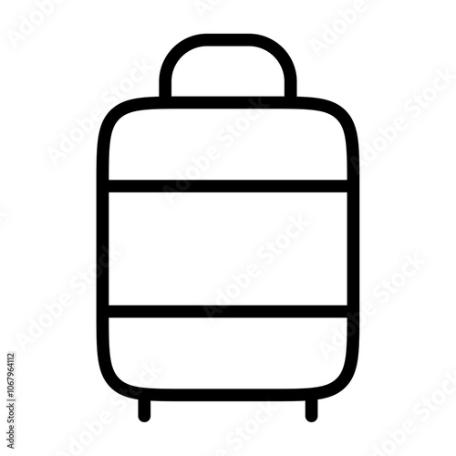 Luggage icon Outline vector for web ui