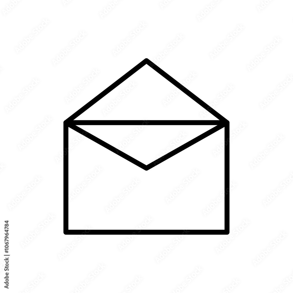 Open envelope icon Outline vector for web ui Open envelope icon Outline vector for web ui