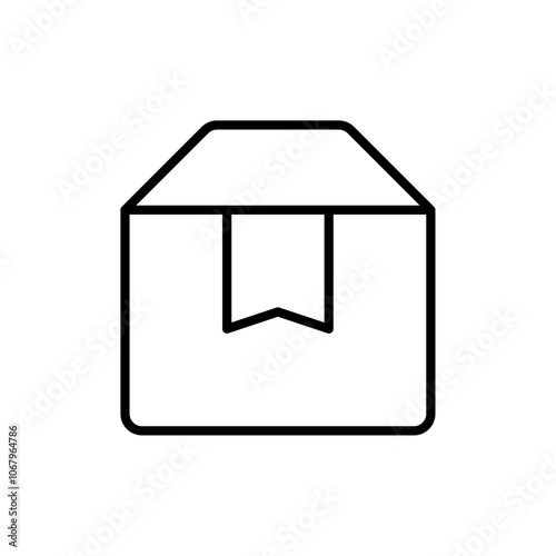 Package icon Outline vector for web ui