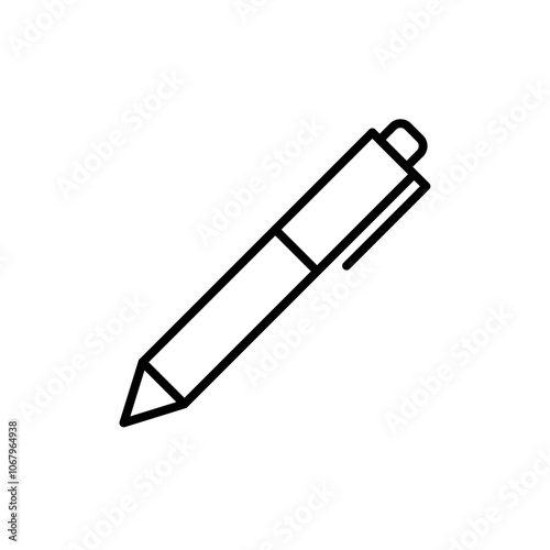 Pen icon Outline vector for web ui