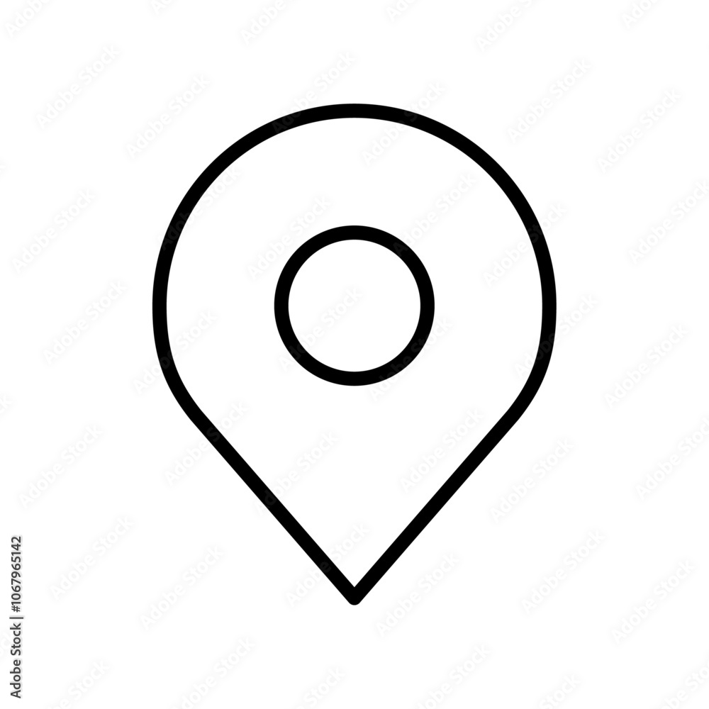 Pin icon Outline vector for web ui Pin icon Outline vector for web ui