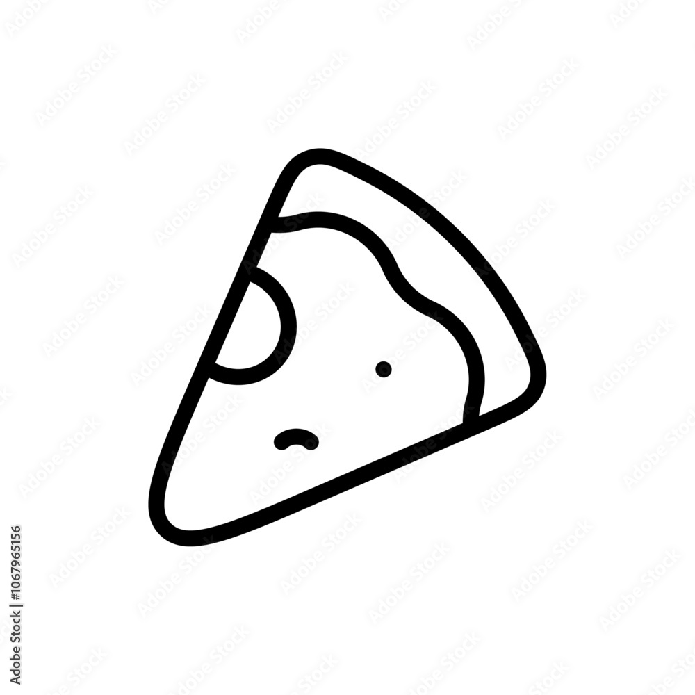 Pizza slice icon Outline vector for web ui Pizza slice icon Outline vector for web ui