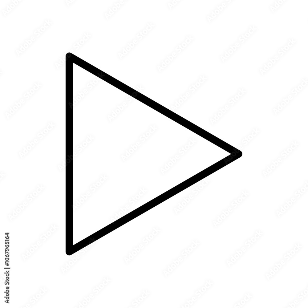 Play button icon Outline vector for web ui Play button icon Outline vector for web ui