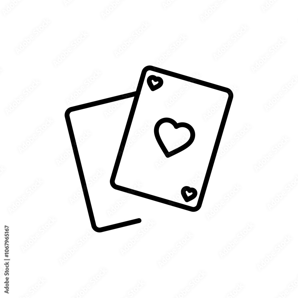 Playing cards icon Outline vector for web ui Playing cards icon Outline vector for web ui
