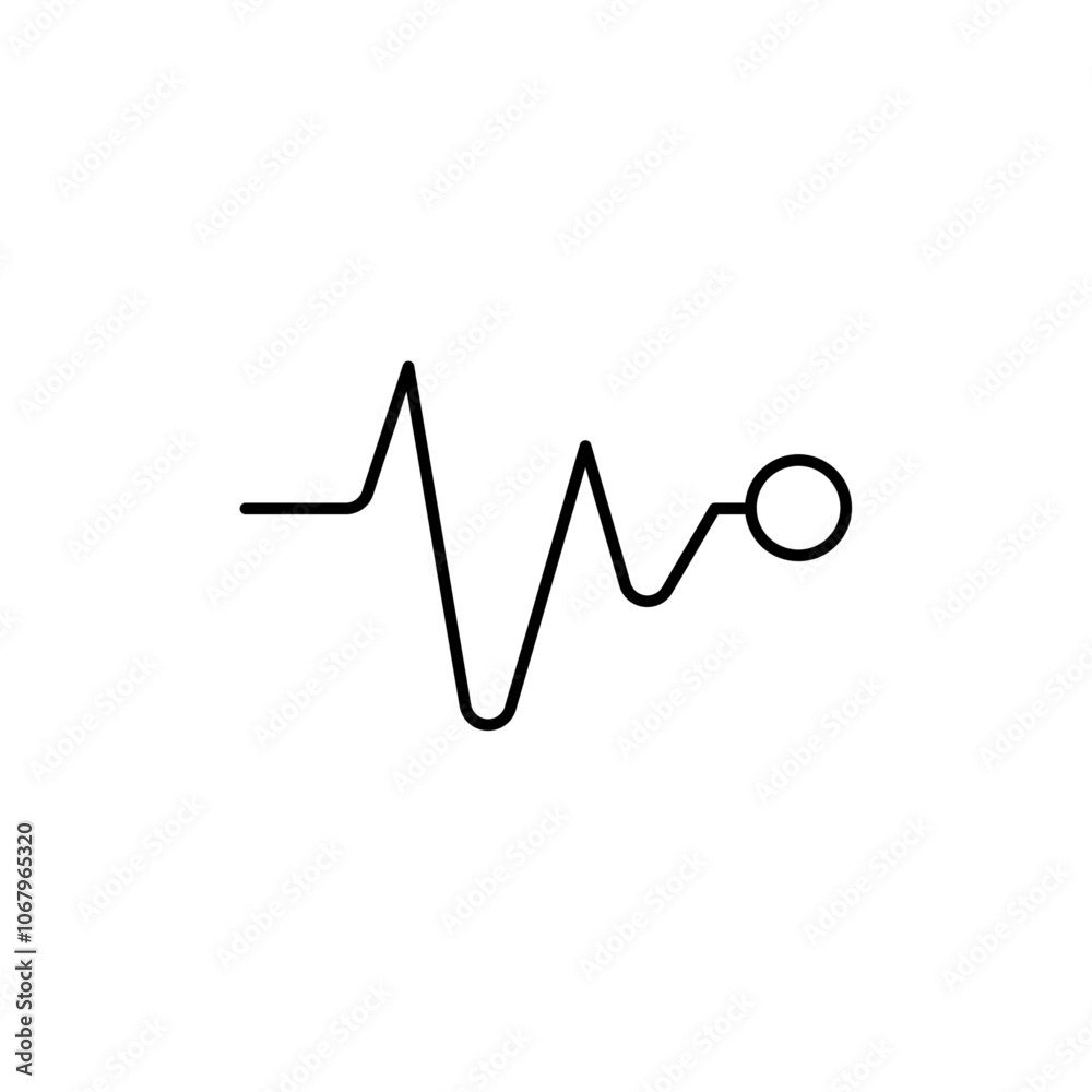Pulse icon Outline vector for web ui Pulse icon Outline vector for web ui